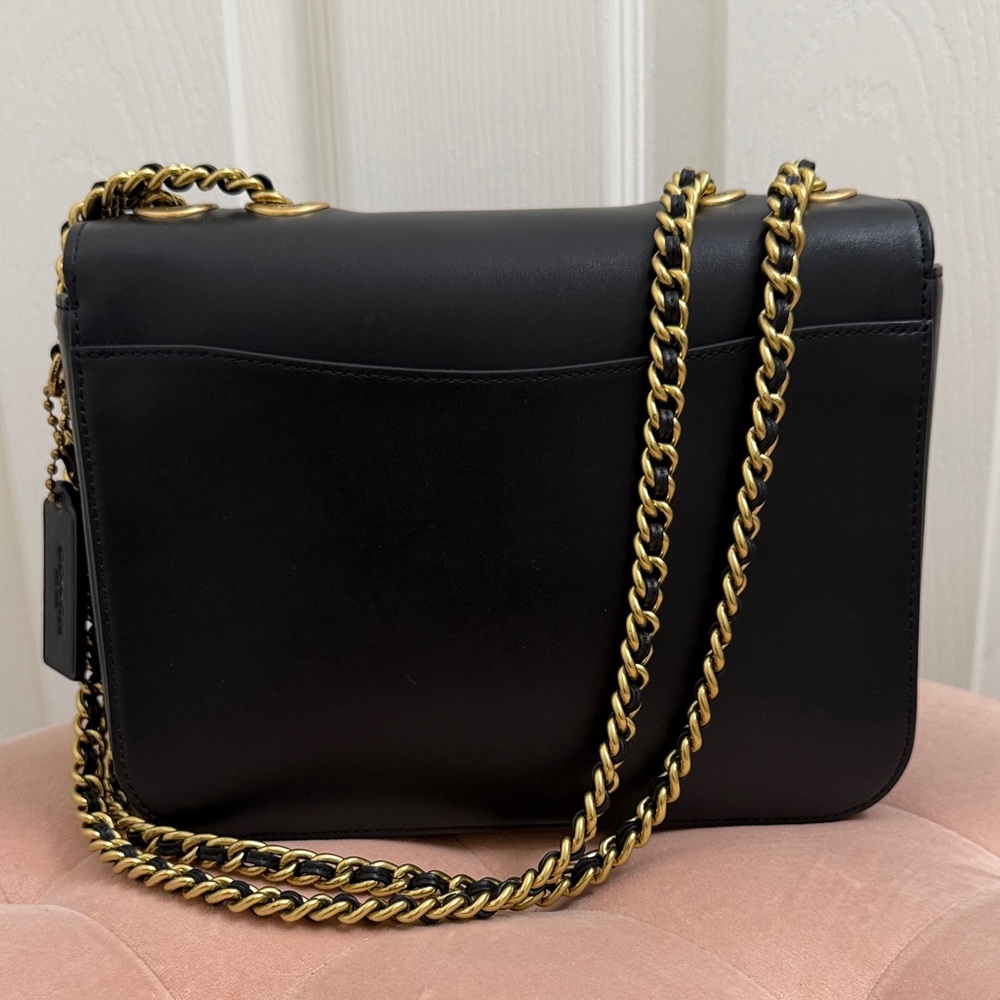 Coach Madison Refined Calf Leather Convertible Chain Strap Bag - Picture 6 of 15